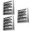 3Pièces Cache-Vent Extérieur Inox Argent Louver Protection Anti- 6