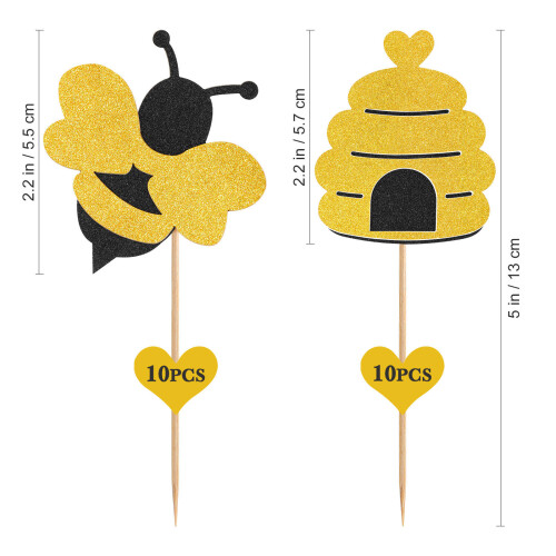 100Pièces Toppers Glitter En Pour Desserts 1