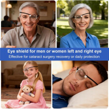 2 Pack Clear Eye Shield After Surgery,,Breathable Protective Eye Patches for Adults & Kids, Eye Protection Cover