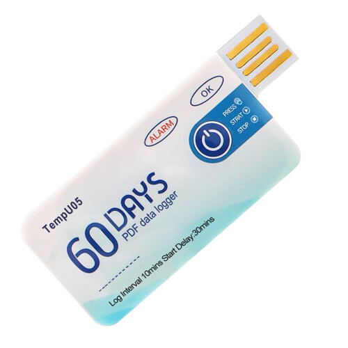 TempU05 60 Days Temperature Data Logger USB Recorder PDF Report  for Warehouse Storage 2pc 1