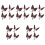 40Pcs Durable Cone Shape Abrasive Flap Wheels Dark Red Grinding Heads 2