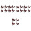 40Pcs Durable Cone Shape Abrasive Flap Wheels Dark Red Grinding Heads 3
