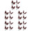 40Pcs Durable Cone Shape Abrasive Flap Wheels Dark Red Grinding Heads 5
