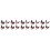 40Pcs Durable Cone Shape Abrasive Flap Wheels Dark Red Grinding Heads 8