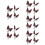 40Pcs Durable Cone Shape Abrasive Flap Wheels Dark Red Grinding Heads 9