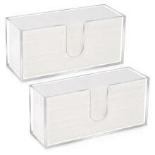 2 Stuks Acryl Papieren Handdoekdispenser, Papieren Handdoekhouder voor op Het Aanrecht, Transparante Houder voor Drievoudige Servetten