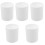 5Pcs Compact White Chemistry Beaker Mugs Plastic Lab Cups for Home 2