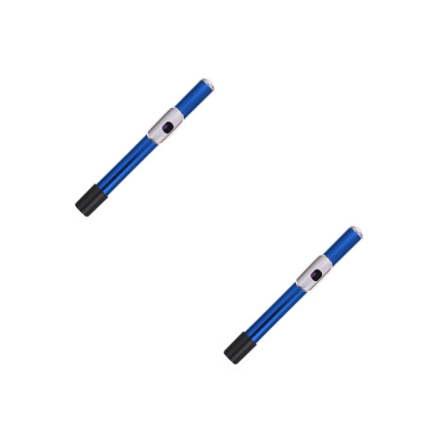 2Pcs Practical Blue Flute Mouthpiece Plastic ABS Nickel-Plated Brass 2