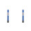 2Pcs Practical Blue Flute Mouthpiece Plastic ABS Nickel-Plated Brass 7