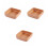 3Pcs Solid Wood Chocolate Fruit Bowls Portable Serving Plates 2