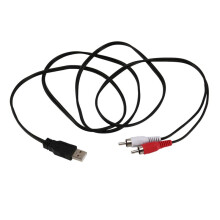 3st 1,5M USB A Mannelijk Naar 2 X Rca Phono Mannelijk Av-Kabel Lood Pc TV Aux Audio Video-Adapter