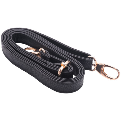 DIY Replacement Leather Bag Shoulder Strap Handle  Body Adjustable 140*2cm, Black