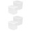 4Pcs Picnic Food Fresh Keep Boxes Clear Bread and Fruit Containers 4