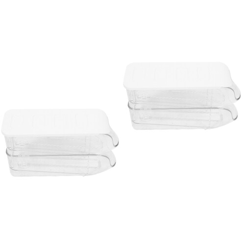 4Pcs Fridge Egg Holder Transparent Plastic Organizer for Home Use 2