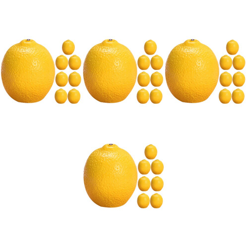 32Pcs Miniature Resin Lemons Yellow Artificial Fruit Models for Scenes 1