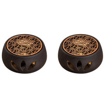 2X Théière En Céramique Support Chauffant Base Chauffe-Thé Base D'Isolation Thé Café Chauffe-Eau Bougie Creuse Support de Base Chauffante C