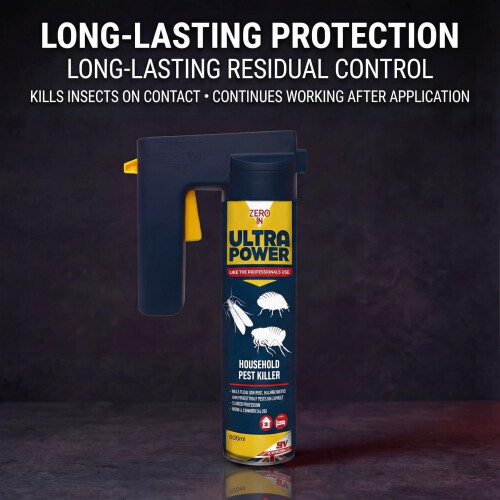 Zero In Ultra Power Household Pest Killer Spray 600ml – Kills Fleas, Bed Bugs, C 1