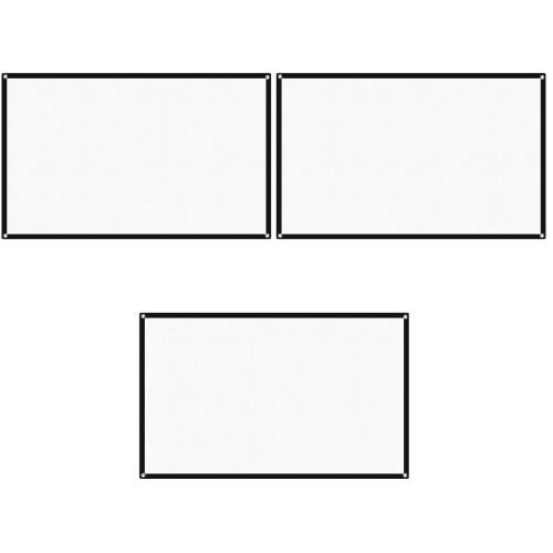3Pcs Practical Projector Screen Anti-Crease Portable for Home Use 1