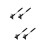 4Pcs Black Home Squeegee Glass Cleaning Tool with Comfortable Grip 4