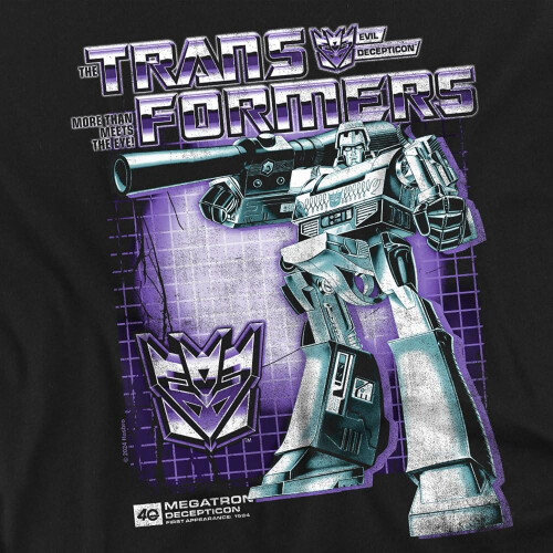 Transformers (XL, Black) Transformers Mens Megatron 40th T-Shirt 2