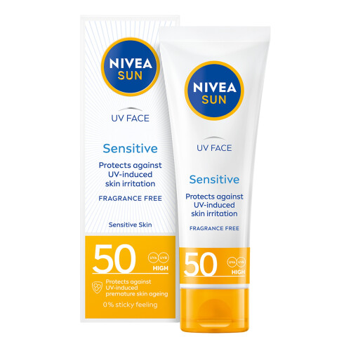 NIVEA SUN Sensitive Ansiktskräm SPF 50 50 ml