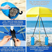2Pack Beach Umbrella Weight Sand Bags Heavy Duty Sun Umbrella Sand Anchor Sunshade Canopy Tent Sandbag