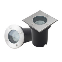Lampadaire Encastré LED GU10 pour Jardin, Allée ou Extérieur, avec Douille Carrée pour Ampoule GU10