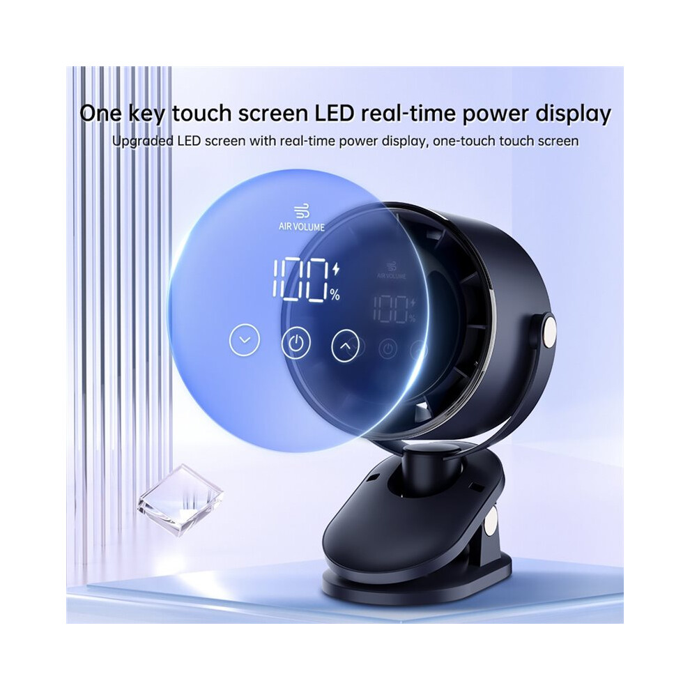 Rechargeable Portable Clip 360 Rotate Quiet Turbo Desk Fan For Stroller Bed Travel Camping,Strong Wind, Usb Operated 4714038690251