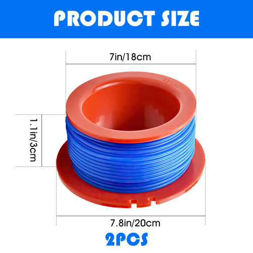 Wlleoaa 2 PCS Strimmer Wire for Flymo Mini Trim, Strimmer Spool Replacement, Str 1