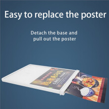 LED-Leuchtkasten für Unternehmen, LED-Leuchtschild, Werbebeleuchtung, LED-Poster, Menüanzeige, A4, Wiederaufladbar