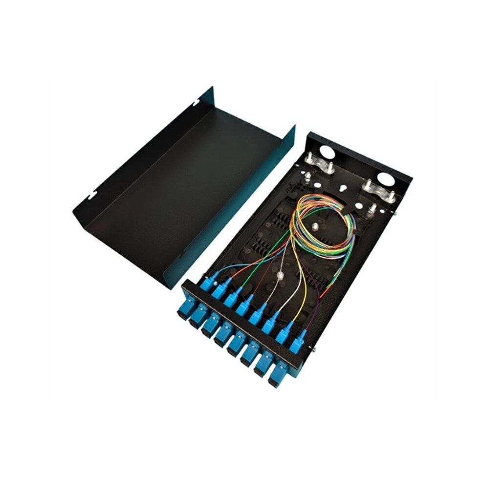 8 Port Optical Fiber Distribution Frame Pigtail Junction Box With Sc Adapter Panel For Wall Mounted Fiber Termination 6034096274087