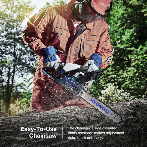 Hyundai Hyundai 62cc 20" Petrol Chainsaw – Powerful 2-Stroke Engine, Lightweight Heavy-D 2