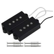Electric Bass Guitar Pickup, Alnico 5 Black Split Coil P Bass Pickups Replacement for Bass, High Output Passive Pickup