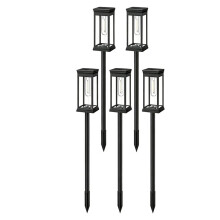 6er-Pack Quadratische Solar-Wegeleuchten für Den Außenbereich, Warmweiße LEDs, Automatische ein-/Ausschaltfunktion, IP65 Wasserdicht, für Gehwege,