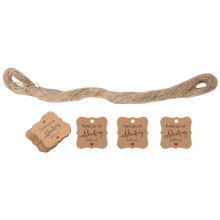 100 Pcs Thank You for Celebrating with Us Tags Paper Gift Wrap Tags with Natural Jute Twine for Baby Shower,Christmas,Wedding and Party