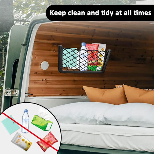 Storage Nets for Campervans, 4Pcs Cargo Net Car Storage Net Campervan 1
