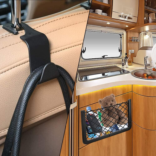 Storage Nets for Campervans, 4Pcs Cargo Net Car Storage Net Campervan 2