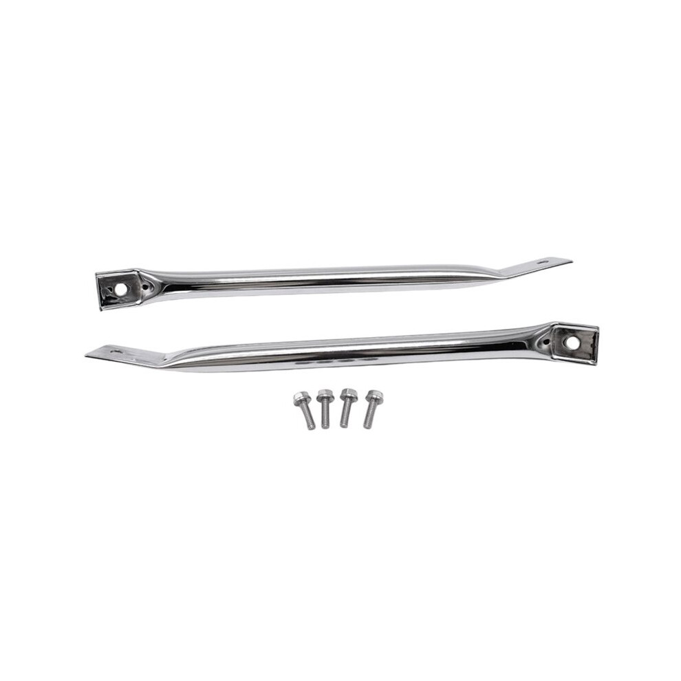 1Pair Chrome Radiator Support Bars W/ Bolts For Chevy Camaro Z28 1970-1981 Street Hot Rod 17 3/4 Radiator Bracket 4712763974110