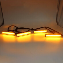 LED Front Grille Lights Kit, 4Pcs LED Center Grille Grill Running/Position Light for Pickup Trucks Off Road RV