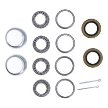 2 Set Low Noise Boat Trailer Axle Bearing Kit L44649 for 1-1/16 Inch Straight Axle Trailer Bearing Replacement