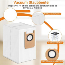 Ersatzset für S1/Omni S1 Pro: 1 Hauptbürste, 1 Wischmopp, 4 Filter, 6 Seitenbürsten, 6 Staubbeutel