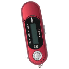 Portable USB MP3 Player Music Player Digital LCD Screen FM Radio Multifunction MP3 Music Player Red