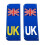 Domed Union Jack UK Vehicle Number Plate 2