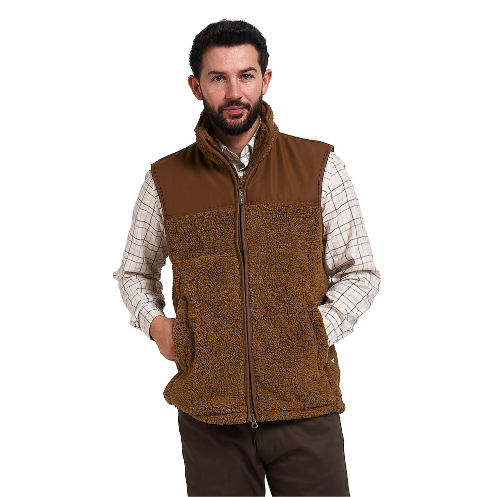 Jack Pyke Men's Camel Sherpa Fleece Sleeveless Gilet Medium