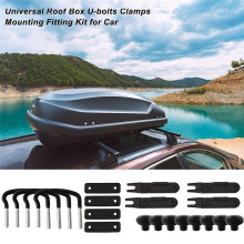 Roof Box U-Bolt Clips Roof Rack U-Brackets Luggage Accessory Kit Automotive