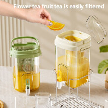 Cold Kettle with Faucet Refrigerator Juice Water Pitcher Home Plastic Beverage Dispenser Filter Drink Container for 2L A