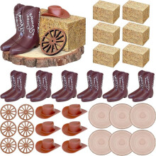 30 Pcs Western Cowboy Party Boot Centerpieces for Tables for Wedding Birthday Vintage Ornament Decor