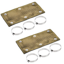 Titanium Gold Exhaust Manifold Insulation Cover for High Temperature, Fire Retardant, 1200F Auto Parts
