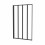 4 Panel 1000 x 1400mm Black Over Bath Glass Shower Screen Folding 7