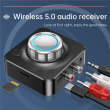 5.0 Audio Receiver 3D Stereo Music Adapter with TF Card Slot, Home Speaker, Amplifier, Headphone